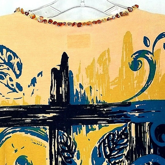 BamBooco womens embellished top size L multi color - Picture 5 of 8